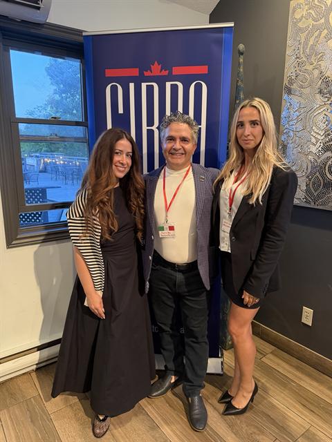 Nicole at a community business association event