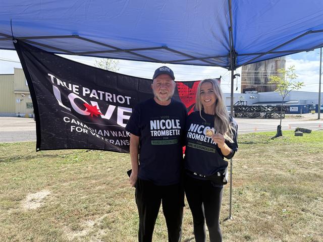 Nicole at the True Patriot Love Canadian Walk for Veterans